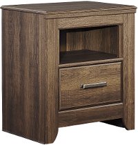 Rustic Modern Driftwood Brown Youth Nightstand - Fairfax