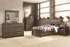 Rustic Modern Driftwood Brown 4 Piece Twin Bedroom Set - Fairfax-2