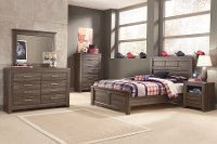 Rustic Modern Driftwood Brown 4 Piece Full Bedroom Set - Fairfax