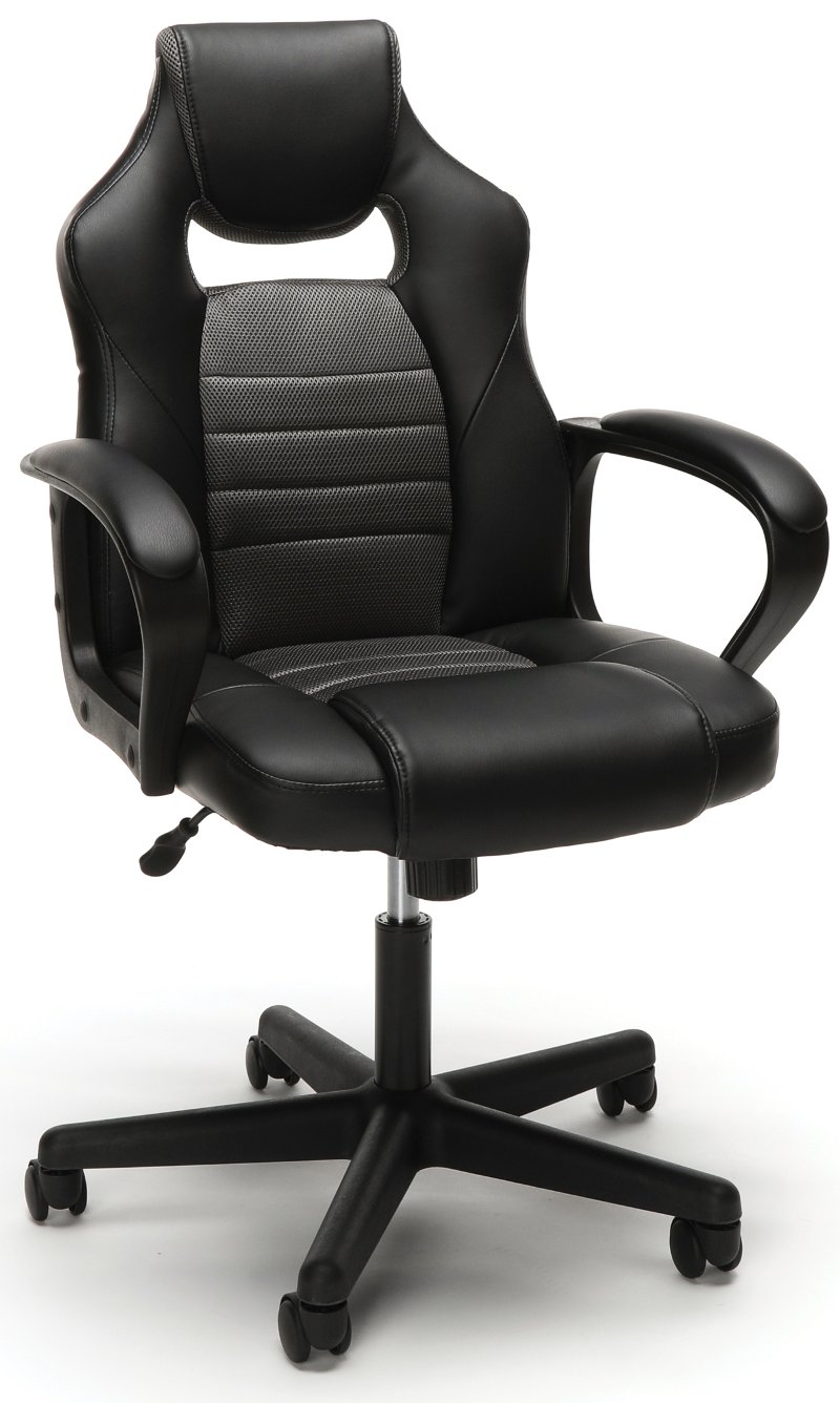 Gray and Black Racing Style Gaming Chair - Essentials | RC ...