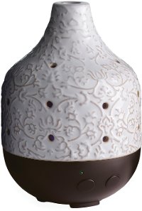 Glazed Ivory Botanical Large Airome Ultrasonic Diffuser - Candle Warmers