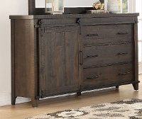 2622-03/DRESSER Rustic Contemporary Weathered Brown Dresser - Montana