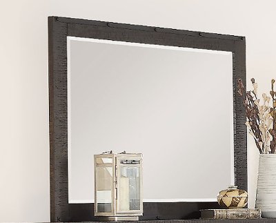 2622-04/MIRROR Rustic Contemporary Weathered Brown Mirror - Montana
