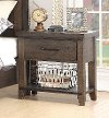 2622-37/NIGHTSTAND Clearance Rustic Contemporary Weathered Brown Nightstand - Montana