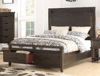 2622/STORAGEBED5/0 Rustic Contemporary Brown Queen Storage Bed - Montana