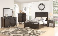 4PC:2622/MONTANA5/0 Rustic Contemporary Brown 4 Piece Queen Bedroom Set - Montana-2