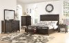 4PC:2622/MONTANA6/6 Rustic Contemporary Brown 4 Piece King Bedroom Set - Montana