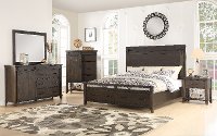 4PC:2622/MONTANA6/6 Rustic Contemporary Brown 4 Piece King Bedroom Set - Montana-2