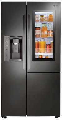 LSXC22396D LG Counter Depth Side by Side Door-in-Door Refrigerator - 21.74 cu. ft., 36 Inch Black Stainless Steel