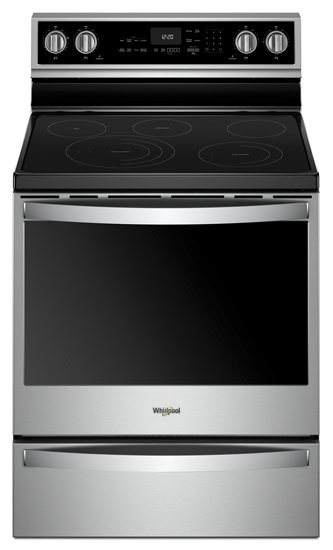 WFE975H0HZ Whirlpool Electric Range with Multi-Step Cooking - 6.4 cu. ft. Stainless Steel-1