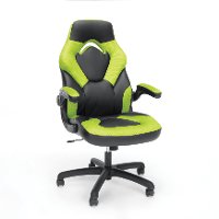 Green and Black Racing Style Leather Gaming Chair - Essentials