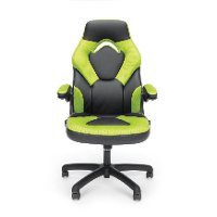 Green and Black Racing Style Leather Gaming Chair - Essentials -2
