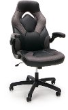 Gray and Black Racing Style Leather Gaming Chair - Essentials