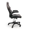 Gray and Black Racing Style Leather Gaming Chair - Essentials -5