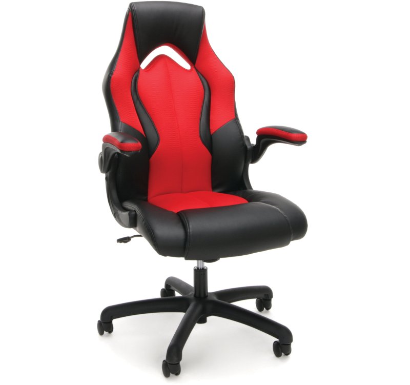 Red And Black Leather Gaming Chair Essentials Rc Willey