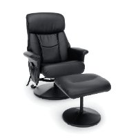 Heated Shiatsu Leather Massage Recliner & Ottoman - Essentials