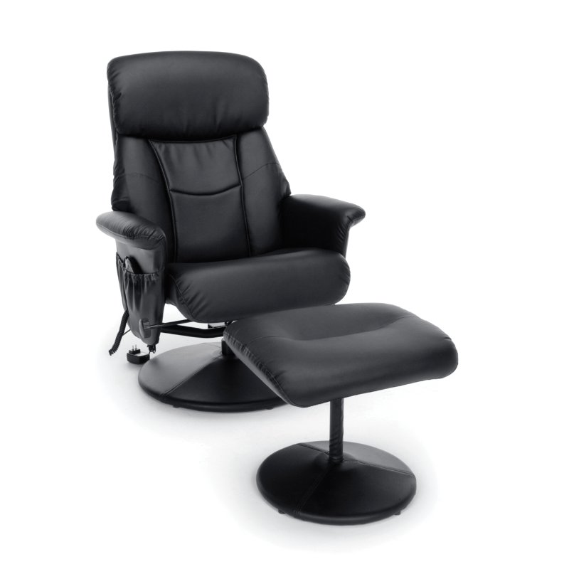 Heated Shiatsu Leather Massage Recliner Ottoman Essentials