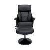 Heated Shiatsu Leather Massage Recliner & Ottoman - Essentials-2