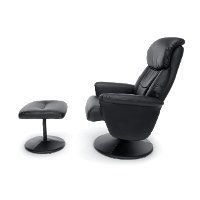 Heated Shiatsu Leather Massage Recliner & Ottoman - Essentials-3
