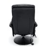 Heated Shiatsu Leather Massage Recliner & Ottoman - Essentials-4