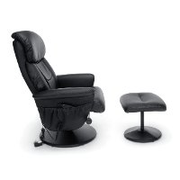 Heated Shiatsu Leather Massage Recliner & Ottoman - Essentials-5