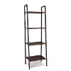 Gray and Walnut Brown 4 Shelf Bookcase - Essentials