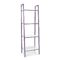 Purple and White 4 Shelf Bookcase - Essentials