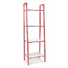 Red and White 4 Shelf Bookcase - Essentials