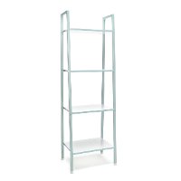 Teal and White 4 Shelf Bookcase - Essentials