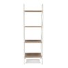 White and Natural Brown 4 Shelf Bookcase - Essentials -4