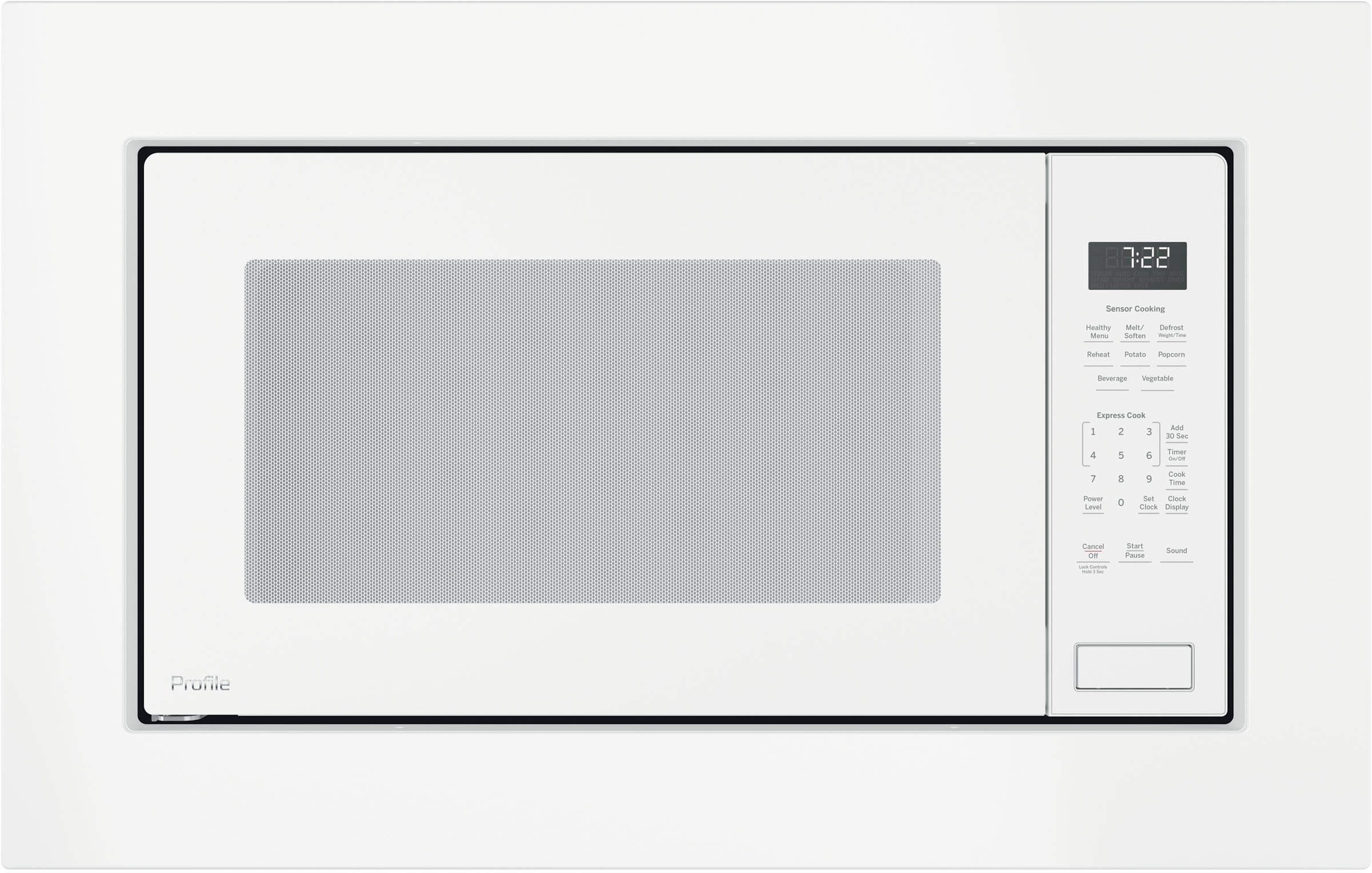PEB7227+JX7227-W/W GE Profile Countertop Microwave and 27 Inch Trim Kit - White-1