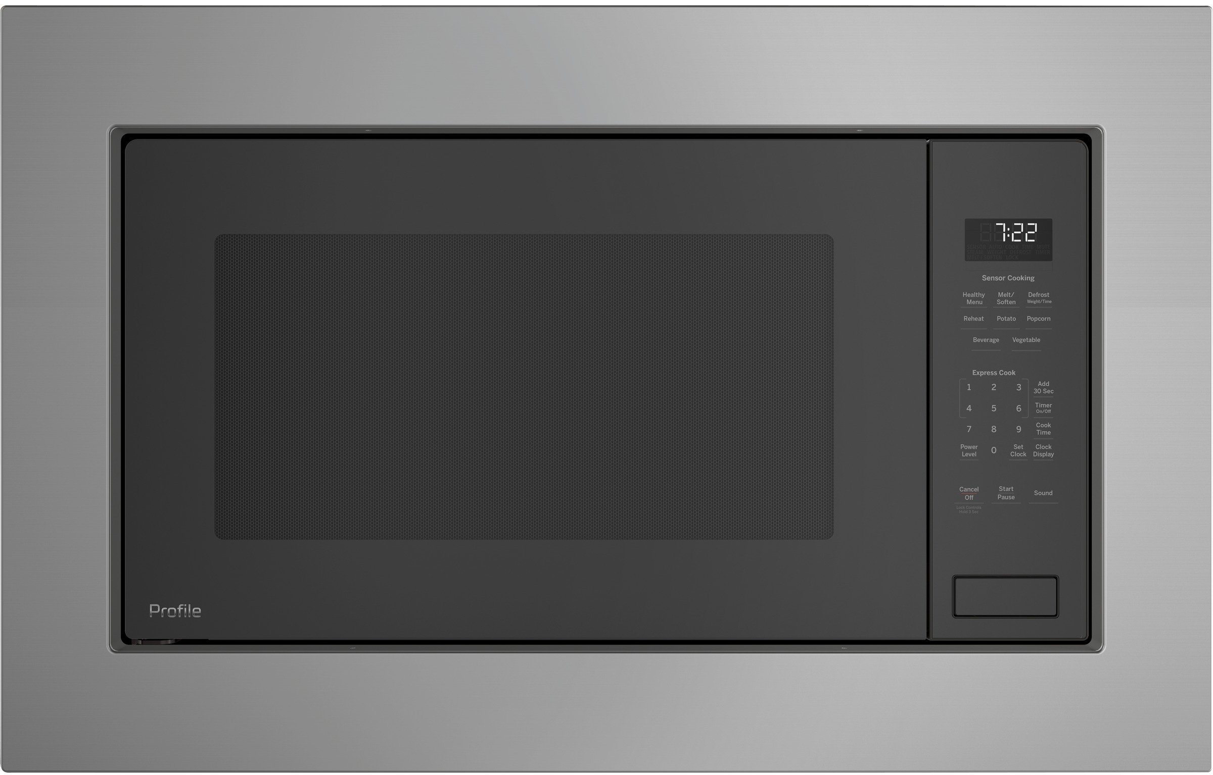 PEB7227+JX7227-S/S GE Profile Countertop Microwave and Trim Kit - Stainless Steel-1