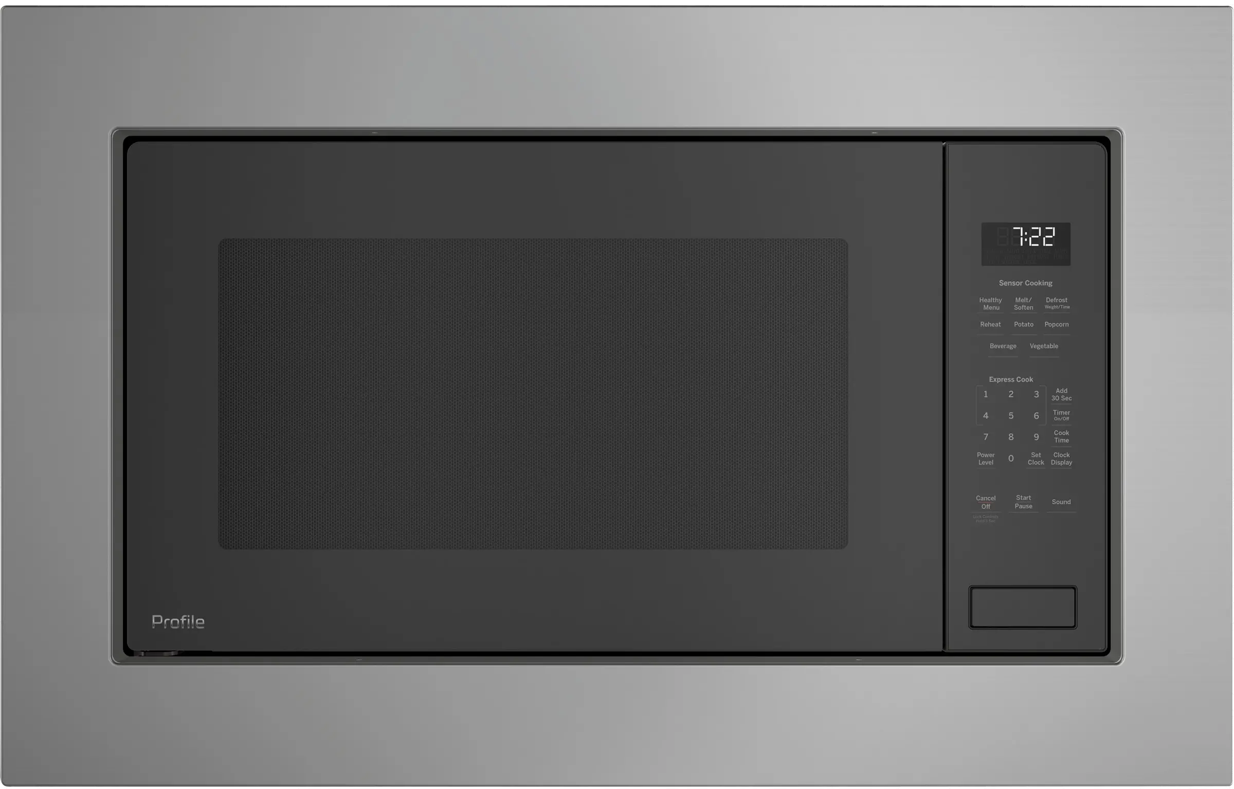 PEB7227ANDD+JX7227-S/S GE Profile Countertop Microwave and Trim Kit - Stainless Steel-1