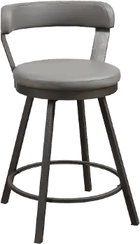 Appert Cloud Gray Modern Swivel Counter Height Stool