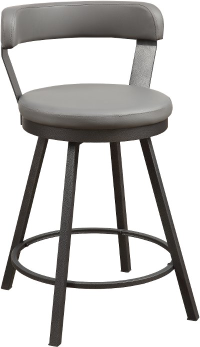 Appert Cloud Gray Modern Swivel Counter Height Stool