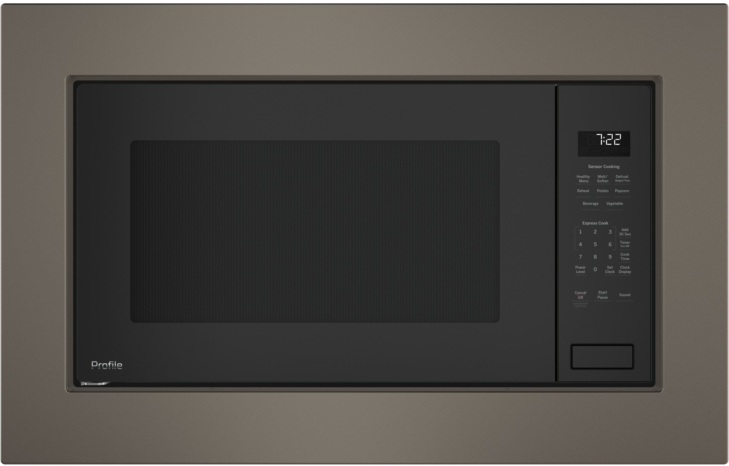 PEB7227ELES+JX7230ELES GE Microwave and 30 inch Optional Built-In Trim Kit - Slate-1