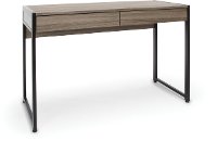 Driftwood Brown Two Drawer Office Desk - Essentials