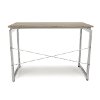 Driftwood Brown Floating Top Office Desk - Essentials -2