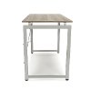 Driftwood Brown Floating Top Office Desk - Essentials -3