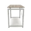 Driftwood Brown Floating Top Office Desk - Essentials -5