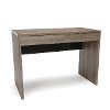Driftwood Brown Two Drawer Solid Panel Office Desk - Essentials