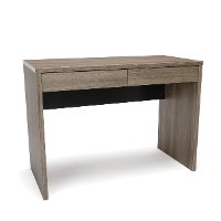 Driftwood Brown Two Drawer Solid Panel Office Desk - Essentials