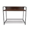 Walnut Brown Computer Desk with Shelf - Essentials -2