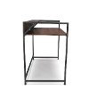 Walnut Brown Computer Desk with Shelf - Essentials -5