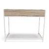 Natural Brown and White Computer Desk with Shelf - Essentials -2