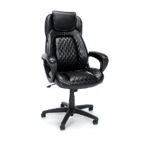 Racing Style Black Leather Executive Office Chair - Essentials