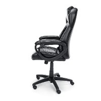 Racing Style Black Leather Executive Office Chair - Essentials-3