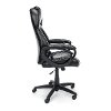 Racing Style Black Leather Executive Office Chair - Essentials-5