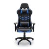 Racing Style Blue and Black Gaming Chair - Essentials -2