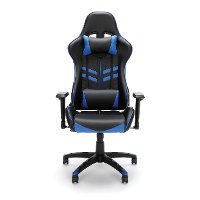 Racing Style Blue and Black Gaming Chair - Essentials-2